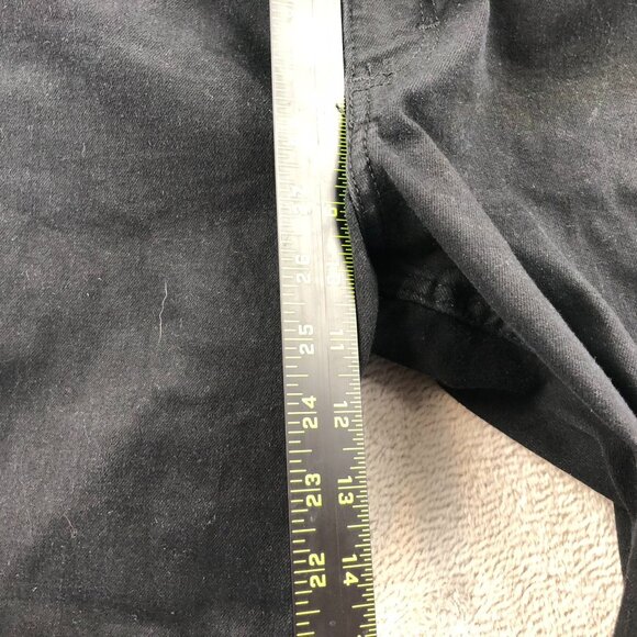 Lee Womens Jeans Size 16 Short Straight Leg Classic Black Denim Casual Stretch - Picture 7 of 14